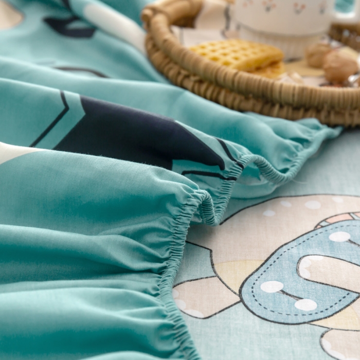 91家纺网 家纺一手货源 找家纺 绵庭 2021新款全棉12868单床笠 度假恐龙