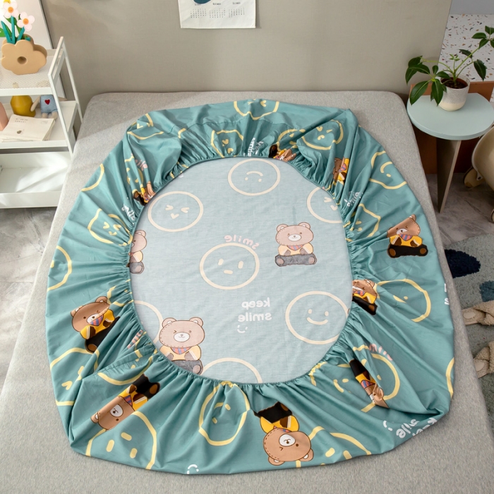 91家纺网 家纺一手货源 找家纺 绵庭 2021新款全棉12868单床笠 果粒熊