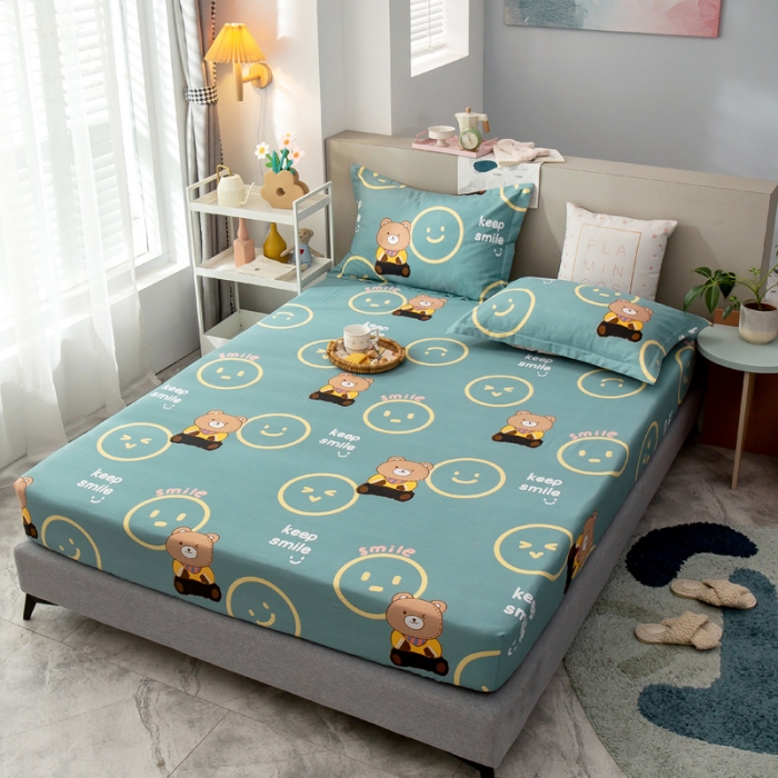 91家纺网 家纺一手货源 找家纺 绵庭 2021新款全棉12868单床笠 果粒熊