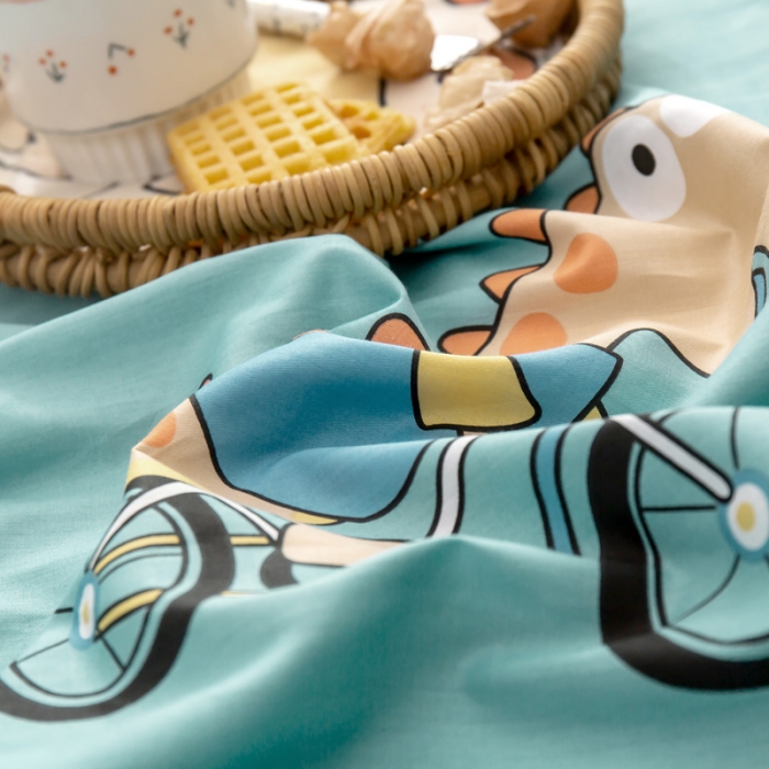 91家纺网 家纺一手货源 找家纺 绵庭 2021新款全棉12868单枕套 度假恐龙