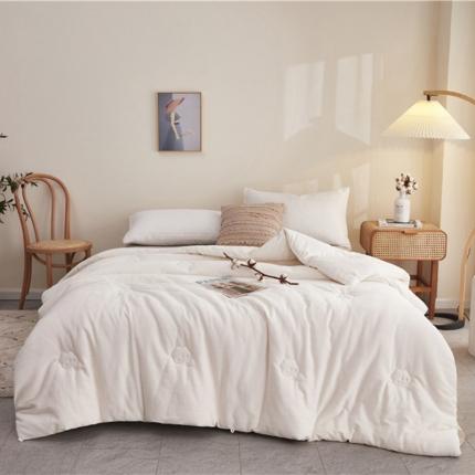 91家纺网 家纺一手货源 找家纺 心悦家纺 2021新款A类原棉棉花被（有检测报告） 白色