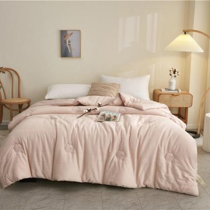 91家纺网 家纺一手货源 找家纺 心悦家纺 2021新款A类原棉棉花被（有检测报告） 豆沙