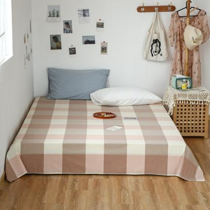 91家纺网 家纺一手货源 找家纺 （总）安莱生活 2021新款色织全棉水洗棉单床单