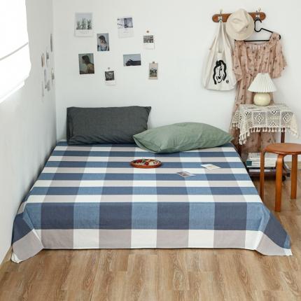 91家纺网 家纺一手货源 找家纺 （总）安莱生活 2021新款色织全棉水洗棉单床单