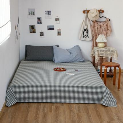 91家纺网 家纺一手货源 找家纺 （总）安莱生活 2021新款色织全棉水洗棉单床单