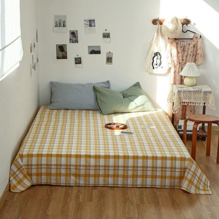 91家纺网 家纺一手货源 找家纺 （总）安莱生活 2021新款色织全棉水洗棉单床单