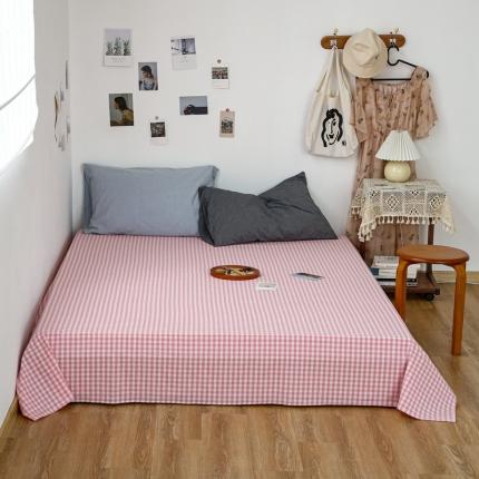 91家纺网 家纺一手货源 找家纺 （总）安莱生活 2021新款色织全棉水洗棉单床单