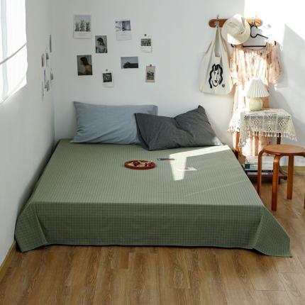 91家纺网 家纺一手货源 找家纺 （总）安莱生活 2021新款色织全棉水洗棉单床单