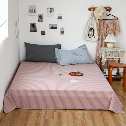 91家纺网 家纺一手货源 找家纺 （总）安莱生活 2021新款色织全棉水洗棉单床单