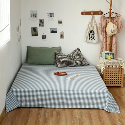 91家纺网 家纺一手货源 找家纺 （总）安莱生活 2021新款色织全棉水洗棉单床单