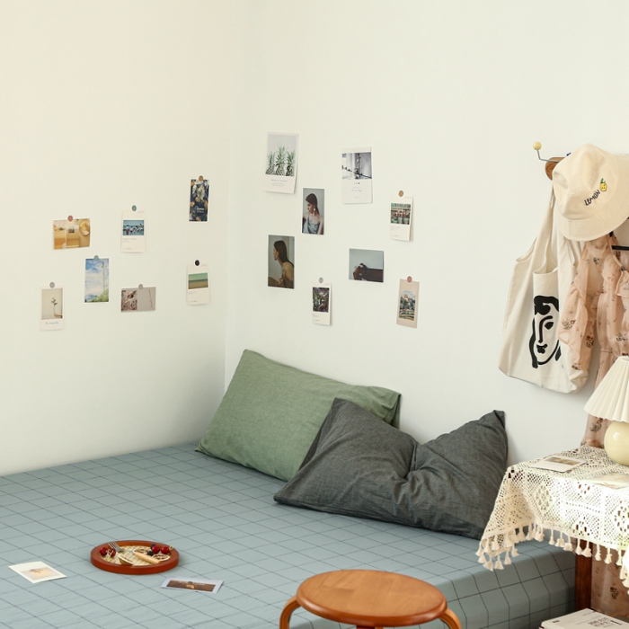 91家纺网 家纺一手货源 找家纺 安莱生活 2021新款色织全棉水洗棉单床单 乌兰中格