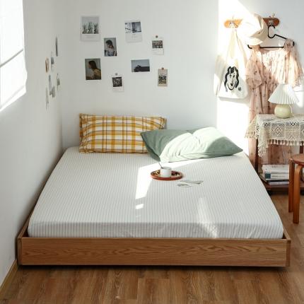 91家纺网 家纺一手货源 找家纺 （总）安莱生活 2021新款色织全棉水洗棉单床笠