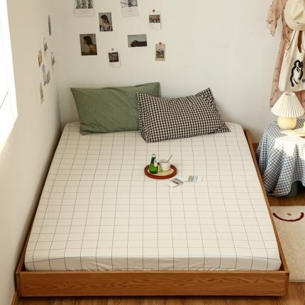 91家纺网 家纺一手货源 找家纺 （总）安莱生活 2021新款色织全棉水洗棉单床笠