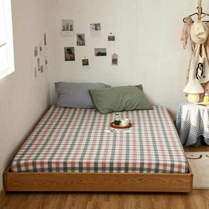 91家纺网 家纺一手货源 找家纺 （总）安莱生活 2021新款色织全棉水洗棉单床笠