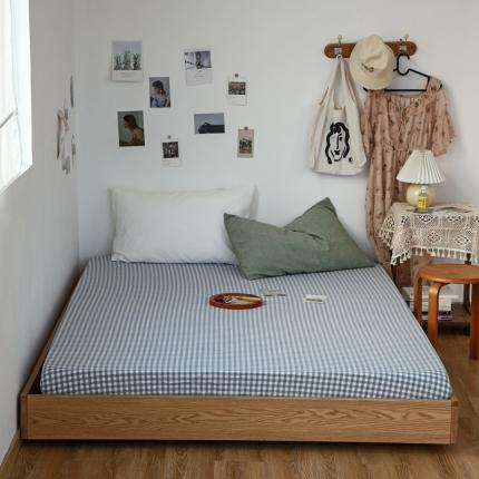 91家纺网 家纺一手货源 找家纺 （总）安莱生活 2021新款色织全棉水洗棉单床笠