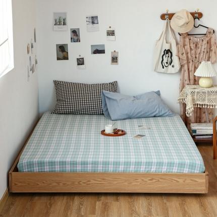 91家纺网 家纺一手货源 找家纺 （总）安莱生活 2021新款色织全棉水洗棉单床笠