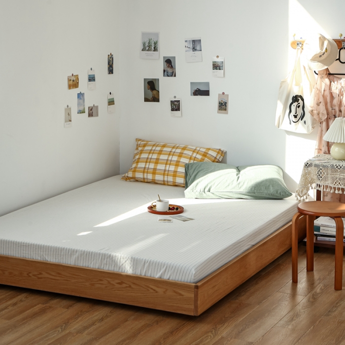 91家纺网 家纺一手货源 找家纺 （总）安莱生活 2021新款色织全棉水洗棉单床笠