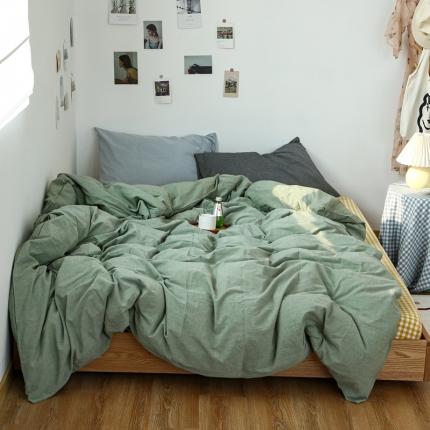 91家纺网 家纺一手货源 找家纺 （总）安莱生活 2021新款色织全棉水洗棉混搭四件套