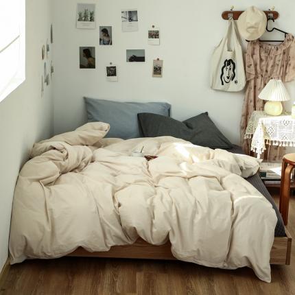 91家纺网 家纺一手货源 找家纺 （总）安莱生活 2021新款色织全棉水洗棉混搭四件套