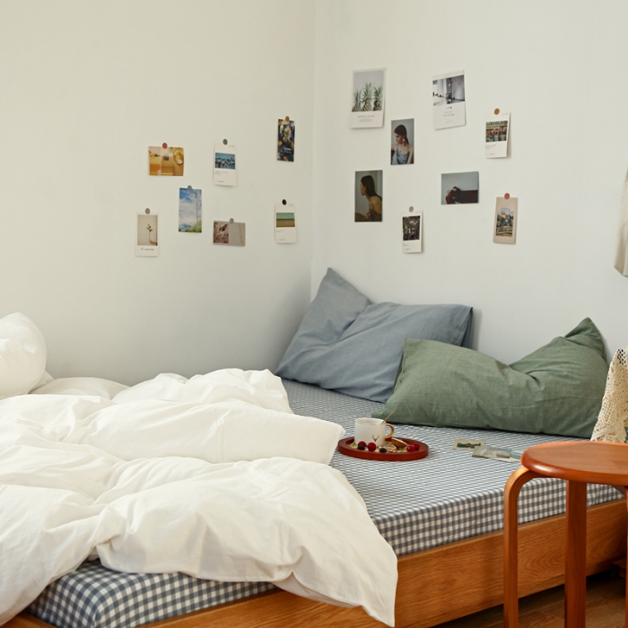 91家纺网 家纺一手货源 找家纺 （总）安莱生活 2021新款色织全棉水洗棉混搭四件套