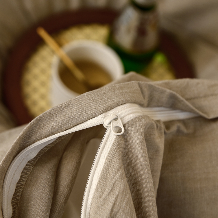 91家纺网 家纺一手货源 找家纺 安莱生活 2021新款色织全棉水洗棉混搭四件套 卡其+小黄格