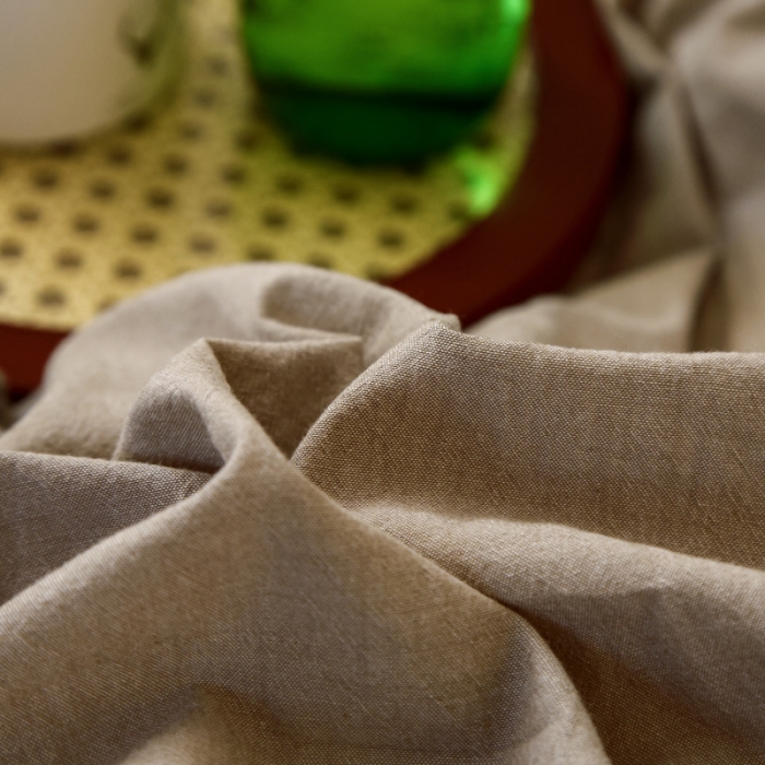 91家纺网 家纺一手货源 找家纺 安莱生活 2021新款色织全棉水洗棉混搭四件套 卡其+小黄格