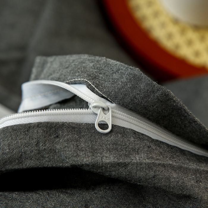 91家纺网 家纺一手货源 找家纺 安莱生活 2021新款色织全棉水洗棉混搭四件套 深灰+小白格