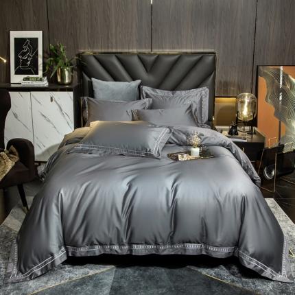 91家纺网 家纺一手货源 找家纺 （总）鼎飞 2021新款长绒棉四件套艾伦系列