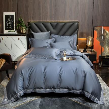 91家纺网 家纺一手货源 找家纺 （总）鼎飞 2021新款长绒棉四件套艾伦系列