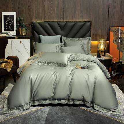 91家纺网 家纺一手货源 找家纺 （总）鼎飞 2021新款长绒棉四件套艾伦系列