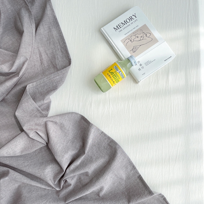 91家纺网 家纺一手货源 找家纺 安莱生活 2021新款全棉水洗棉单床单 咖啡