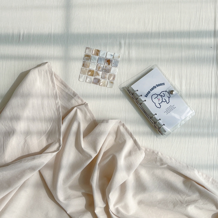 91家纺网 家纺一手货源 找家纺 安莱生活 2021新款全棉水洗棉单床单 米白