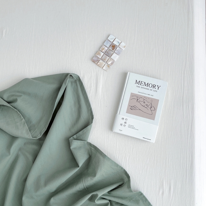 91家纺网 家纺一手货源 找家纺 安莱生活 2021新款全棉水洗棉单床单 抹茶