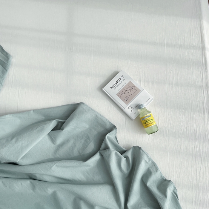 91家纺网 家纺一手货源 找家纺 安莱生活 2021新款全棉水洗棉单床单 青柠