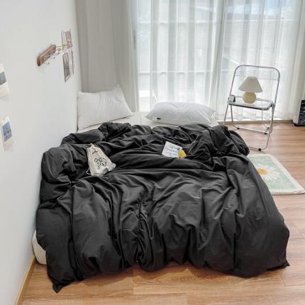 91家纺网 家纺一手货源 找家纺 安莱生活 2021新款全棉水洗棉单被套 铁灰