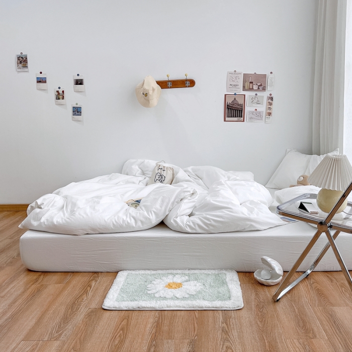 91家纺网 家纺一手货源 找家纺 安莱生活 2021新款全棉水洗棉单被套 盐白