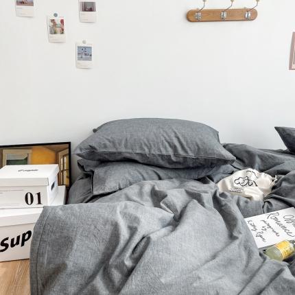 91家纺网 家纺一手货源 找家纺 （总）安莱生活 2021新款全棉水洗棉单枕套一对