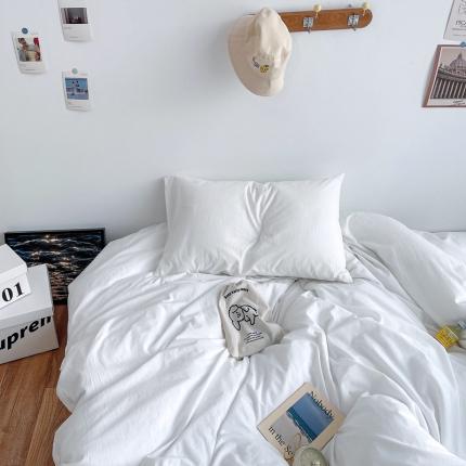 91家纺网 家纺一手货源 找家纺 （总）安莱生活 2021新款全棉水洗棉单枕套一对