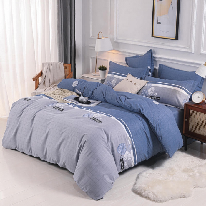 91家纺网 家纺一手货源 找家纺 优姿家纺 2021新款全棉磨毛四件套 蒙德拉-兰