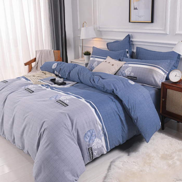 91家纺网 家纺一手货源 找家纺 优姿家纺 2021新款全棉磨毛四件套 蒙德拉-兰