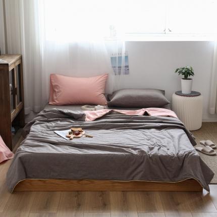 91家纺网 家纺一手货源 找家纺 （总）安莱生活 2021新款全棉水洗棉双拼纯色夏被