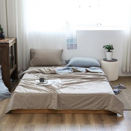 91家纺网 家纺一手货源 找家纺 （总）安莱生活 2021新款全棉水洗棉双拼纯色夏被