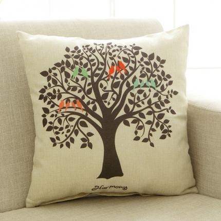 91家纺网 家纺一手货源 找家纺 （总）新款赠品亚麻抱枕来图定制LOGO