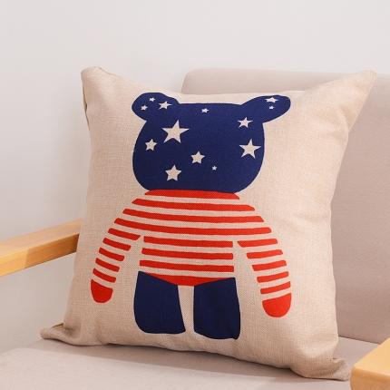 91家纺网 家纺一手货源 找家纺 （总）新款赠品亚麻抱枕来图定制LOGO