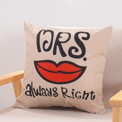 91家纺网 家纺一手货源 找家纺 （总）新款赠品亚麻抱枕来图定制LOGO