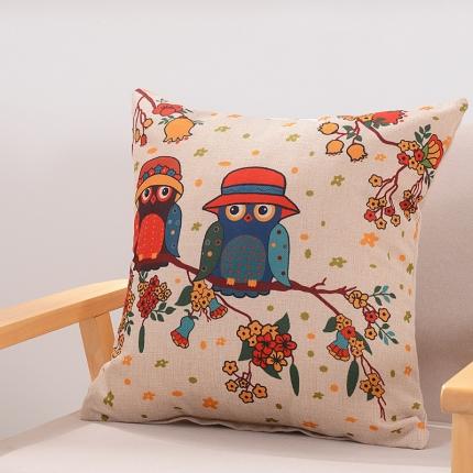 91家纺网 家纺一手货源 找家纺 （总）新款赠品亚麻抱枕来图定制LOGO