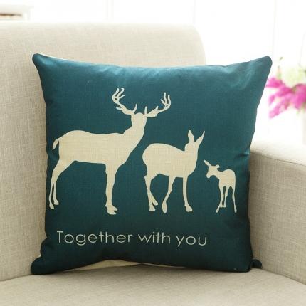 91家纺网 家纺一手货源 找家纺 （总）新款赠品亚麻抱枕来图定制LOGO