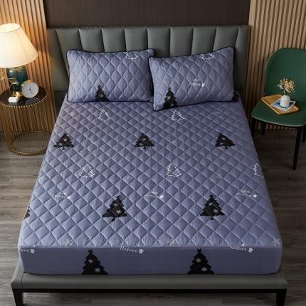 91家纺网 家纺一手货源 找家纺 花言狐语 2025新款水洗棉防水隔尿夹棉床笠 摩登森林