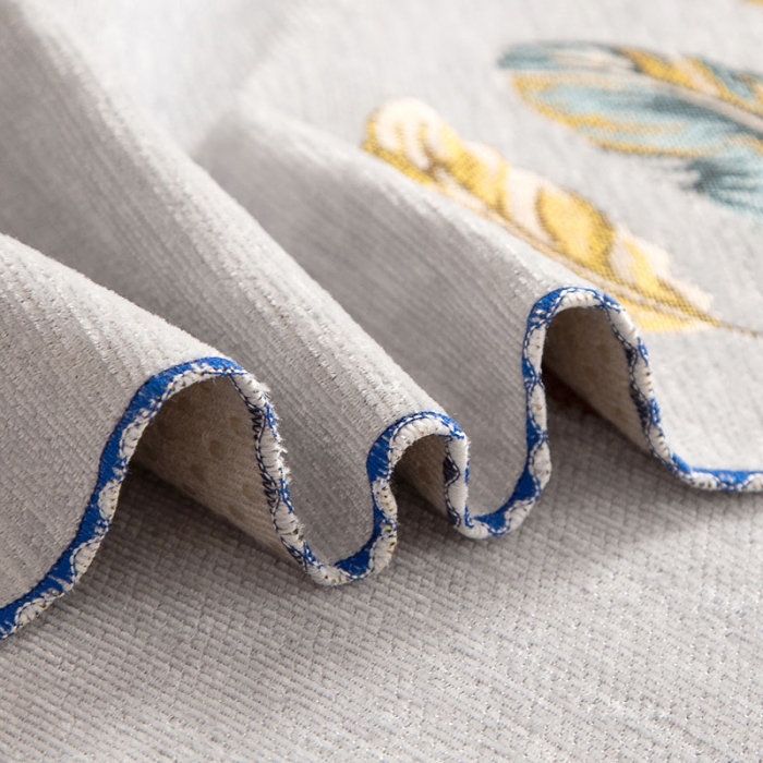 91家纺网 家纺一手货源 找家纺 启博家纺 2022全盖雪尼尔沙发巾沙发垫沙发套沙发罩 灰色羽毛