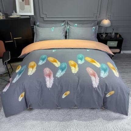 91家纺网 家纺一手货源 找家纺 （总）金爱家 2021新款大版磨毛花卉系列四件套